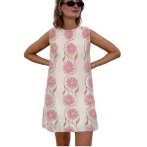 Sleeveless A line mini in a gorgeous pattern